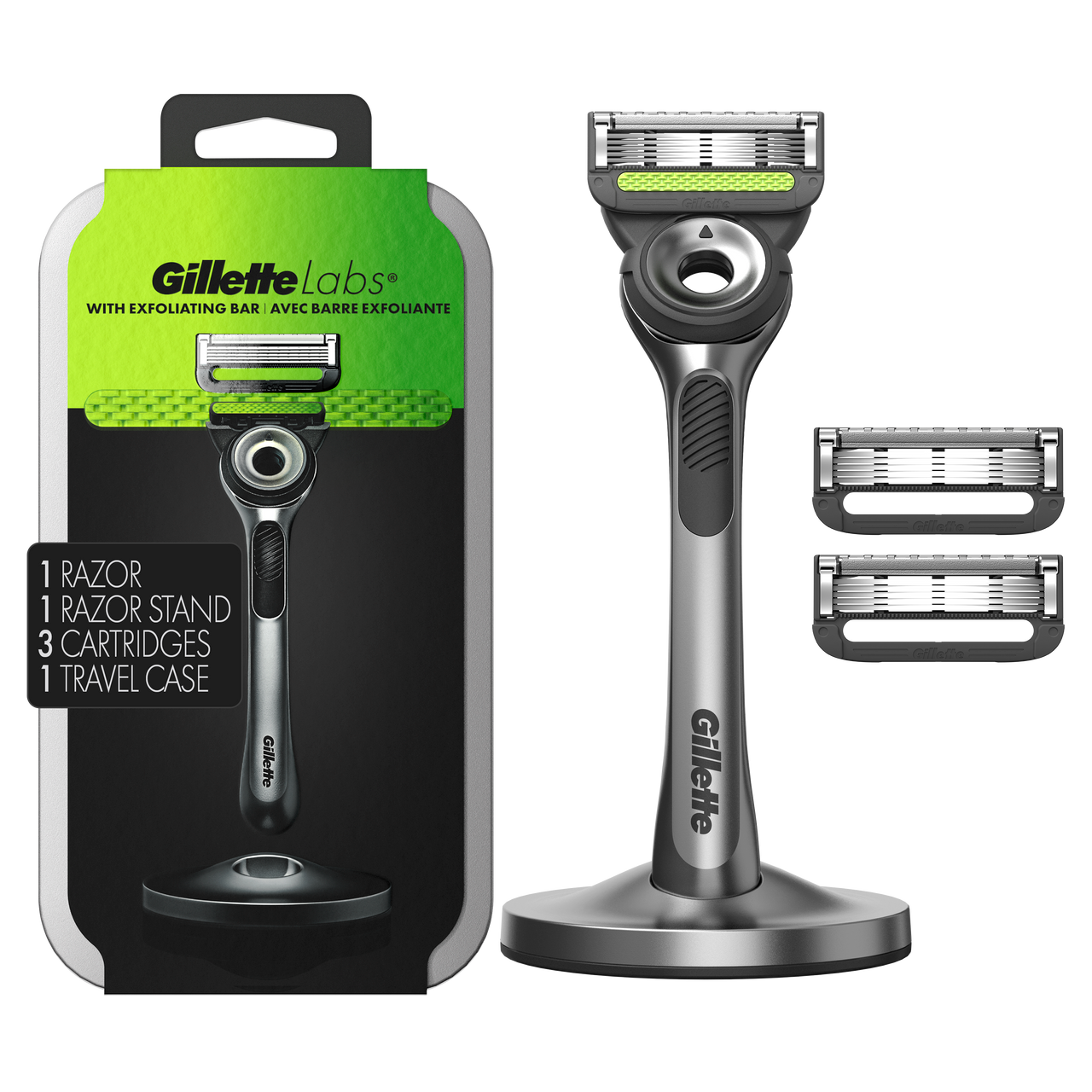 ジレットラボ GilletteLabs Razor (3 Count + Handle) | Gillette®