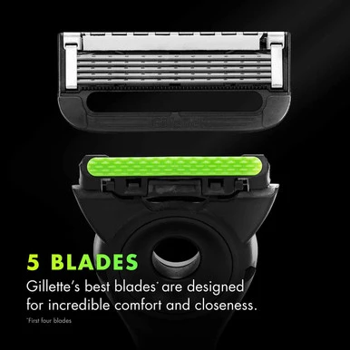 GilletteLabs Razor Black and Gold Edition (2 Count + Handle + Stand ...