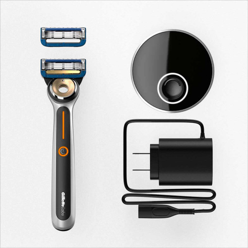 Heated Razor by GilletteLabs starter kit includes the Heated Razor, an extral blade refill, wireless charger and power supply Heated Razor by GilletteLabs starter kit includes the Heated Razor, an extral blade refill, wireless charger and power supply