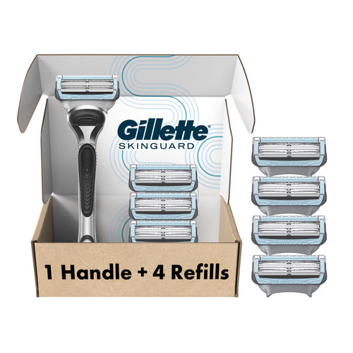 SkinGuard Razor, 1 Handle and 8 Razor Blade Refills SkinGuard Razor, 1 Handle and 8 Razor Blade Refills
