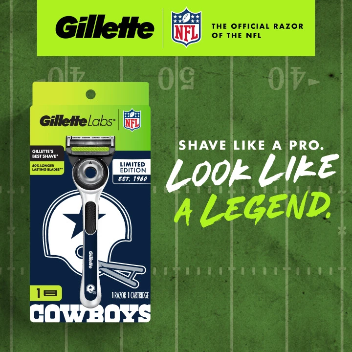 GilletteLabs Official Cowboys TB Licensed Razor