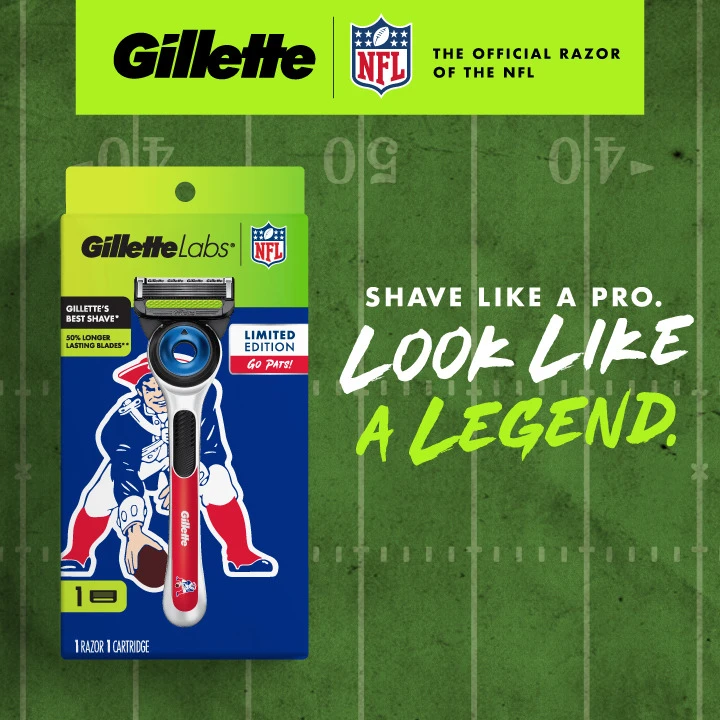 GilletteLabs Official Patriots TB Licensed Razor