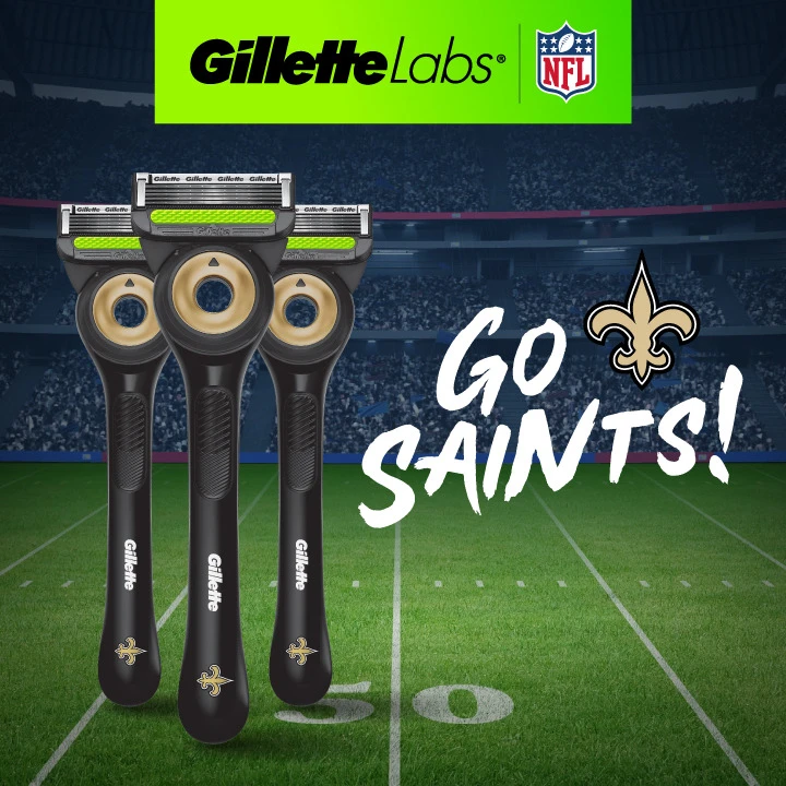 GilletteLabs Official Saints Licensed Razor
