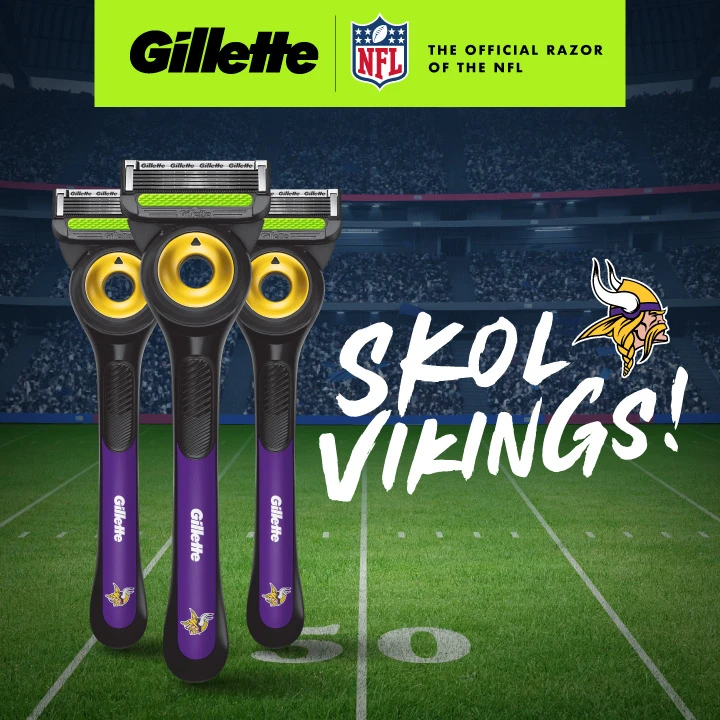 GilletteLabs Official Vikings Licensed Razor