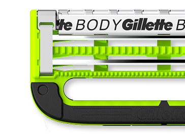 GilletteLabs Body and Intimate Razor for Men with triple protection system and anti-irritation bar