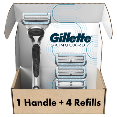 10 Lames Gillette SkinGuard Sensitive - Recharge Pour Rasoir SkinGuard, Lames Double Tranchant, Neuves