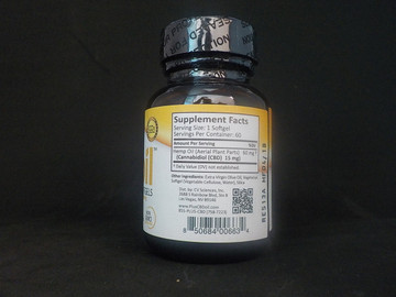 CBD Oil Softgels (15mg) 60 Ct.