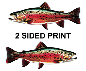 Brook Trout 8" Two-Sided Fish Stickers – 10 Pack