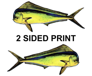 Dorado 8" Two-Sided Fish Stickers – 10 Pack