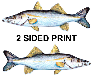 Snook 8" Two-Sided Fish Stickers – 10 Pack