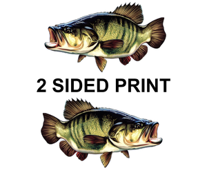 Smallmouth Bass 8" Two-Sided Fish Stickers – 10 Pack