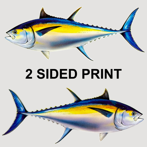 Bluefin Tuna 8" Double-Sided Fish Stickers – 10 Pack