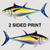 Bluefin Tuna Sticker – 8” Fish Decal (10 Pack)