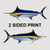 Blue Marlin Sticker – 8” Fish Decal (10 Pack)