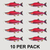 Sockeye Salmon 8" Double-Sided Fish Stickers – 10 Pack