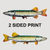 Muskie 8" Double-Sided Fish Stickers – 10 Pack