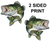 Largemouth Bass 8" Two-Sided Fish Stickers – 10 Pack