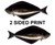 Halibut 8" Two-Sided Fish Stickers – 10 Pack