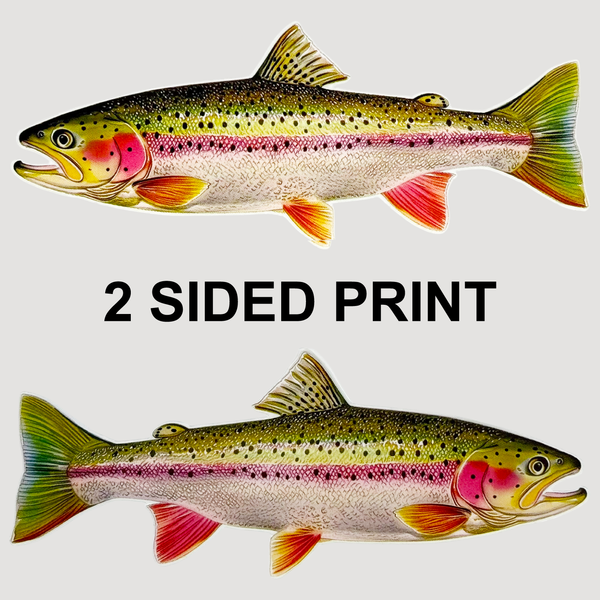 Rainbow Trout Sticker – 8” Fish Decal (10 Pack)