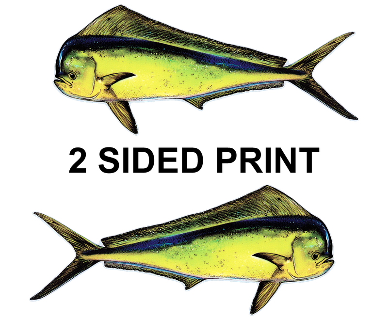 Dorado 8" Two-Sided Fish Stickers – 10 Pack