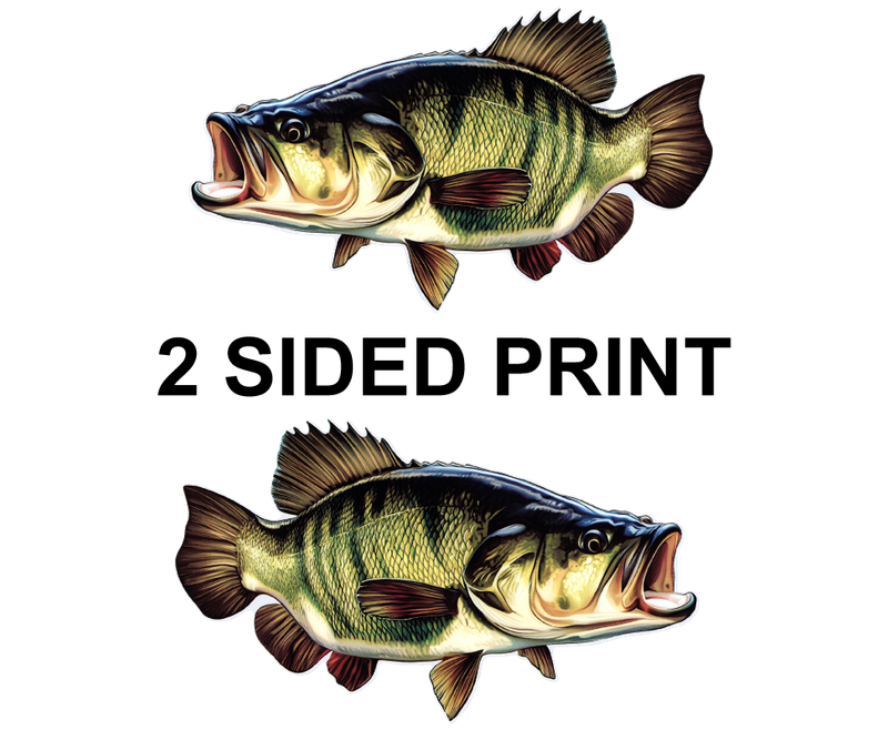 Smallmouth Bass 8" Two-Sided Fish Stickers – 10 Pack
