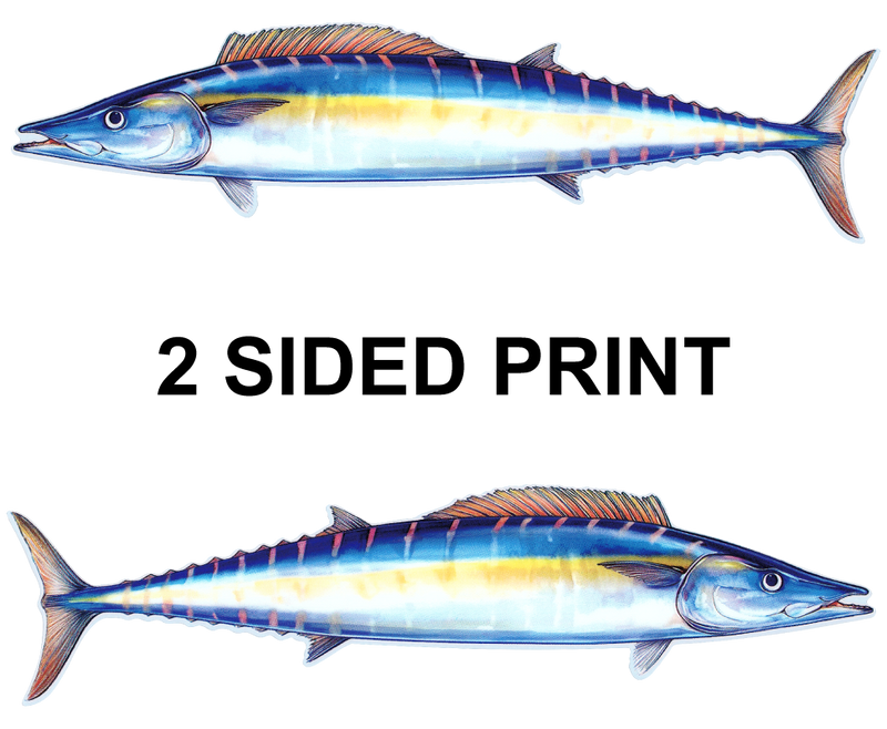 Wahoo 8" Two-Sided Fish Stickers – 10 Pack