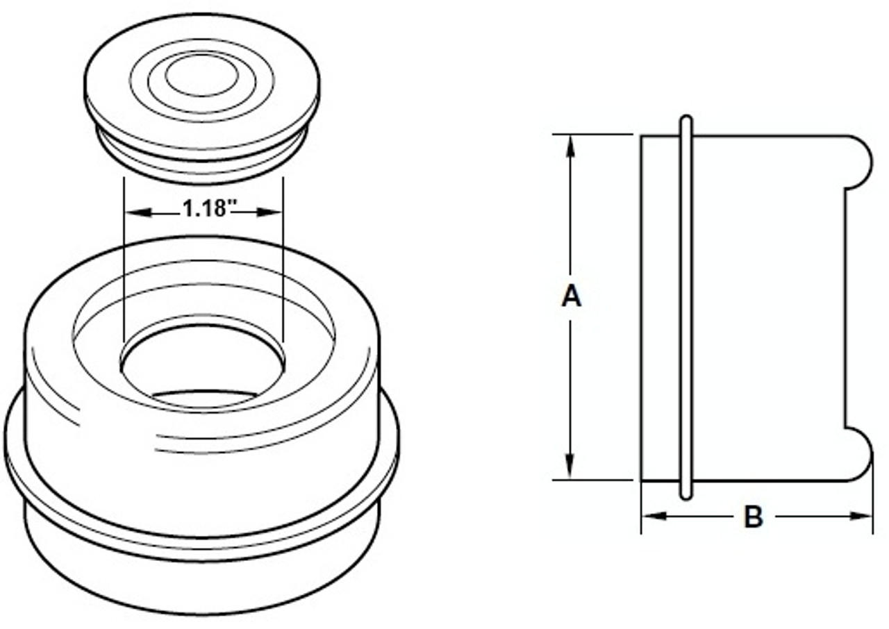 EZ Lube Spindle Axle Dust Cap Kit (Pair)