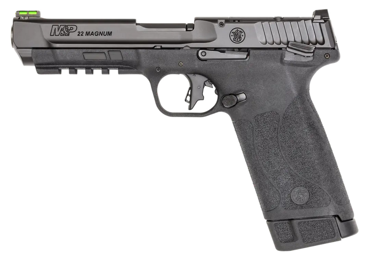 Smith & Wesson 14347 M&P Range Kit Full Size 22 WMR 30+1 4.35" Optic Ready/Serrated Slide, Polymer Frame w/Picatinny Rail, Textured Grip, Ambidextrous, 4 Mags & Pistol Case