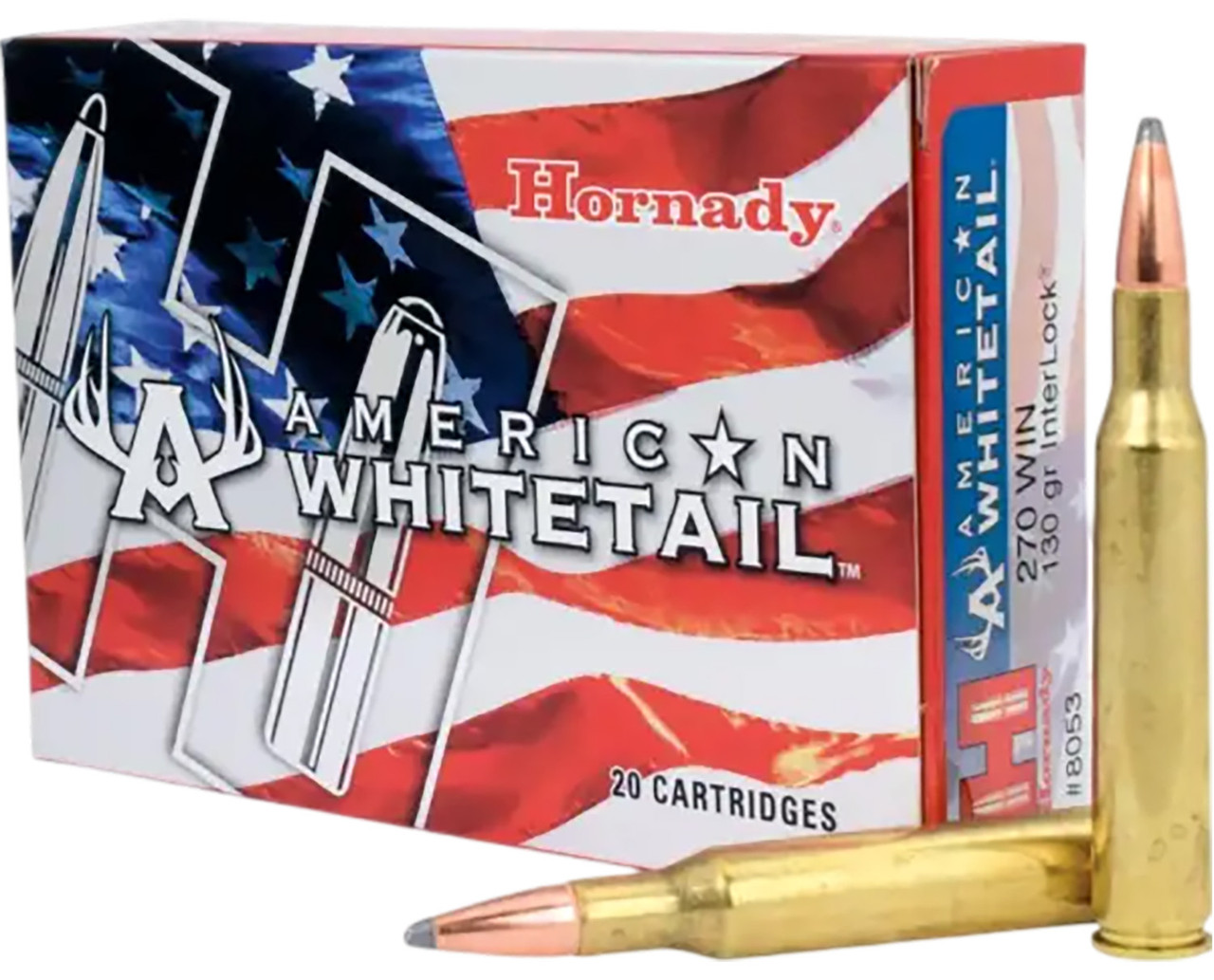 Hornady 8053 American Whitetail 270Win 130gr InterLock Spire Point 20 Per Box