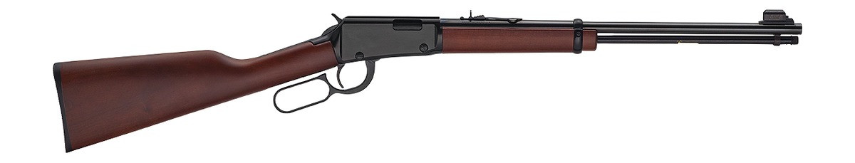 Henry H00122M Classic 22 WMR 12+1 18.50" Blued Round Barrel, Black Aluminum Grooved Receiver, American Walnut Straight Grip Stock