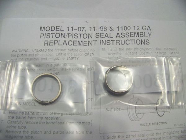 Remington 1100, 1187 and 1196 Piston & Piston seal W/Instructions