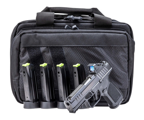 Rost Martin RM1CBLKOSPSPL RM1C Bundle Compact 9mm Luger 17+1 4" Black Match Grade Barrel, Black Nitron Steel Optic Ready/Serrated Slide, Black Polymer Frame w/Picatinny Rail, Textured Grip, Viridian RFX-11 Green Dot, Ambidextrous Rost Martin RM1CBLKOSPSPL RM1C Bundle Compact 9mm Luger 17+1 4" Black Match Grade Barrel, Black Nitron Steel Optic Ready/Serrated Slide, Black Polymer Frame w/Picatinny Rail, Textured Grip, Viridian RFX-11 Green Dot, Ambidextrous