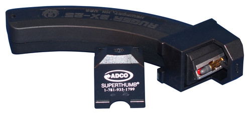 ADCO ST4 Super Thumb ST4 Mag Loader Extended Style made of Polymer with Black Finish for 22 LR Ruger 10/22