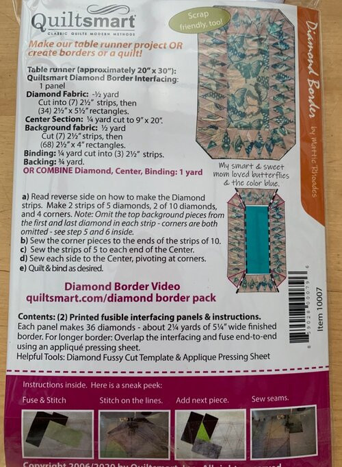 Diamond Border Printed Interfacing Pattern