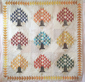 Tree of life quilt made in fall colors