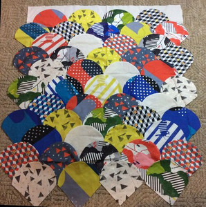 Clamshell quilt work in progress