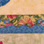 Another view of the blue and print fabric broadway border finshed