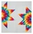 Split lone star in rainbow colors