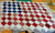 Flag pillow in progress on the PiX grid