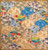Clamshell finished quilt in yellows and blues