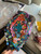 Showing work in progress for the honeycomb hex quilt coat