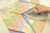 Showing pressing the interfacing for the Mariner's star quilt