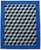 Blue colors tumbling block quilt finished