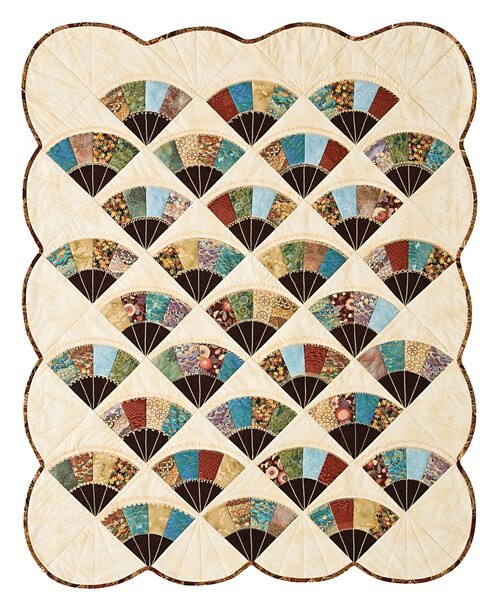 Finished grandma's fan quilt