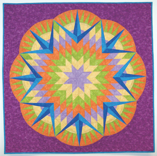 Finished Mariner's Star quilt