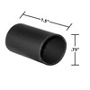 3/4 by 1-1/2 Inches Black Heavy Wall Heat Shrink, Adhesive Lined, 3 to 1 Shrink Ratio