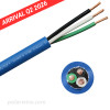 10 AWG 3 conductor Arctic Ultraflex Blue SEOOW Power Cord, 600 Volts, black, white, and green 100% copper conductors