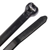 15.1 Inch BLACK 6.6 NYLON CABLE TIE, 50 lb Pull, 1000 Qty, UV Resistant, Steel Locking Barb