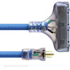 Arctic Ultraflex Blue extension cords are designed for long life with Nema 5-15 lighted molded ends secured with steel reinforcing rings and heavy duty strain relief