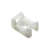 5/8 inch natural nylon 6.6 cable tie saddle mount - screw applied, 18-50 pound pull strength